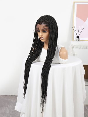 w0016Black long braid wig
