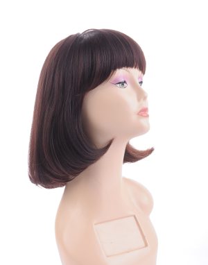 W142 14'' Bob Wig With Curly End Women Hair Wig