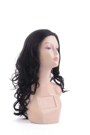 W135Black Curly Hair Wigs For Women High Temperature Fiber Wig