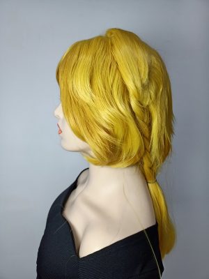 W191Cosplay Wig Yellow Color Synthetic Hair Wigs