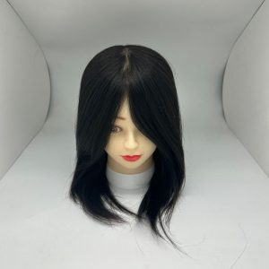 007  P14Black Hair Styling Hairdressing Hairdressing Teaching Head Mold Chemical Fiber Wig Head