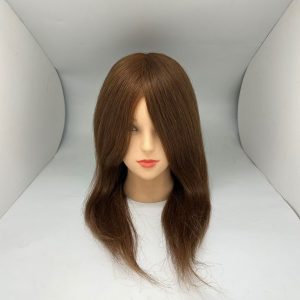 027 Hair Style Hair Beauty Salon Teaching Head Mold Human Hair Head Mold can be hot dyed modeling reuse