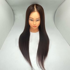 035 Hair Style Hair Beauty Salon Teaching Head Mold Human Hair Head Mold can be hot dyed modeling reuse